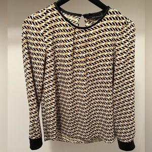 Zara ladies geometric pattern blouse